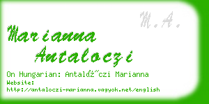 marianna antaloczi business card